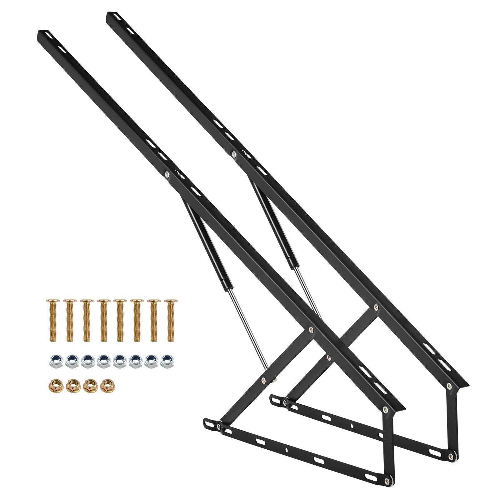 Bed Lift, 1500x2000mm Compatible Extra-large Size 140kg Load Bearing, DIY Wall Bed Mechanical Hardware Kit V952-CXSJQ1500MM1A79I8V0