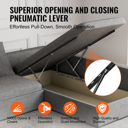 Bed Lift 59x79 in Compatible Bed Size 265 lbs Load DIY Wall Bed Hardware V952-CXSJQ1500MM9808RRV0