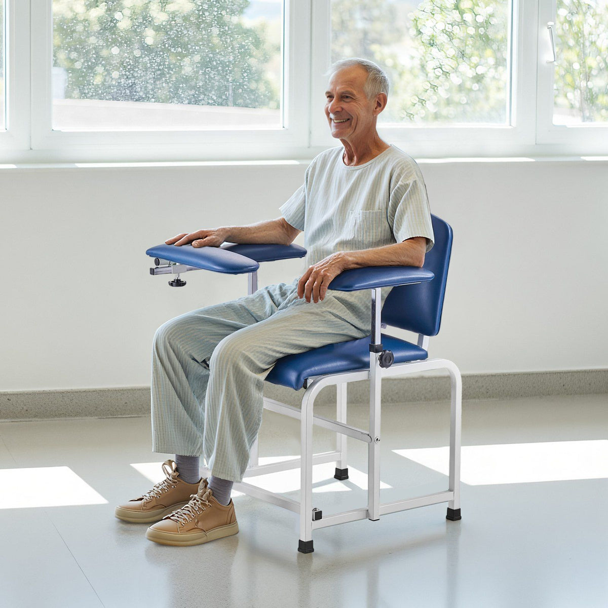 Phlebotomy Chair, Blood Draw Chair with Adjustable Armrests and Flip Arm, 181KG/400LBS Loading Blood Drawing V952-CXYCXYZYFSFZW8C5Q001V0