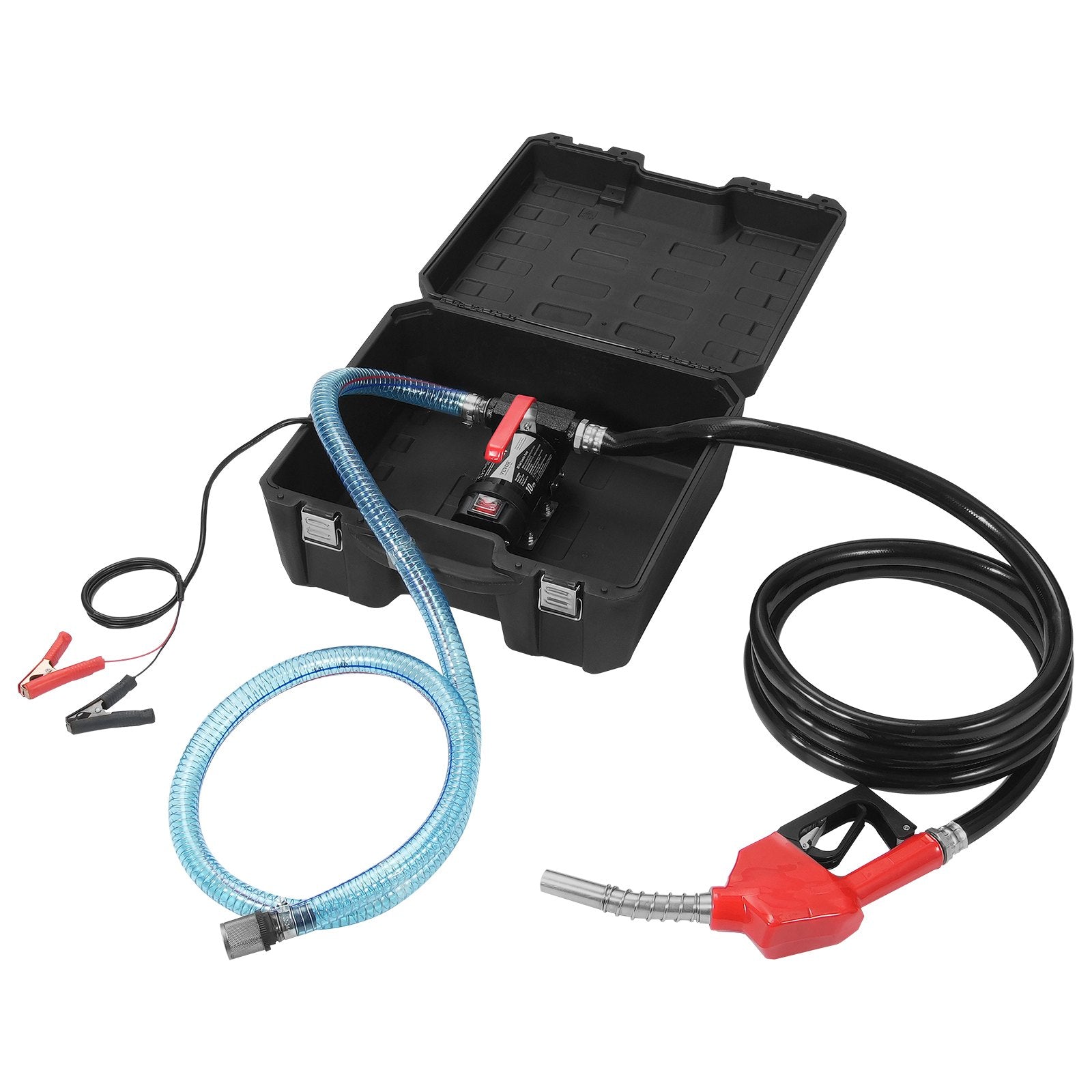 Fuel Transfer Pump, 12V DC 10 GPM 1/4 HP, Portable Electric Diesel Transfer Pump with Automatic Shut-Off Fuel V952-CYBMG10GPM147B515V9