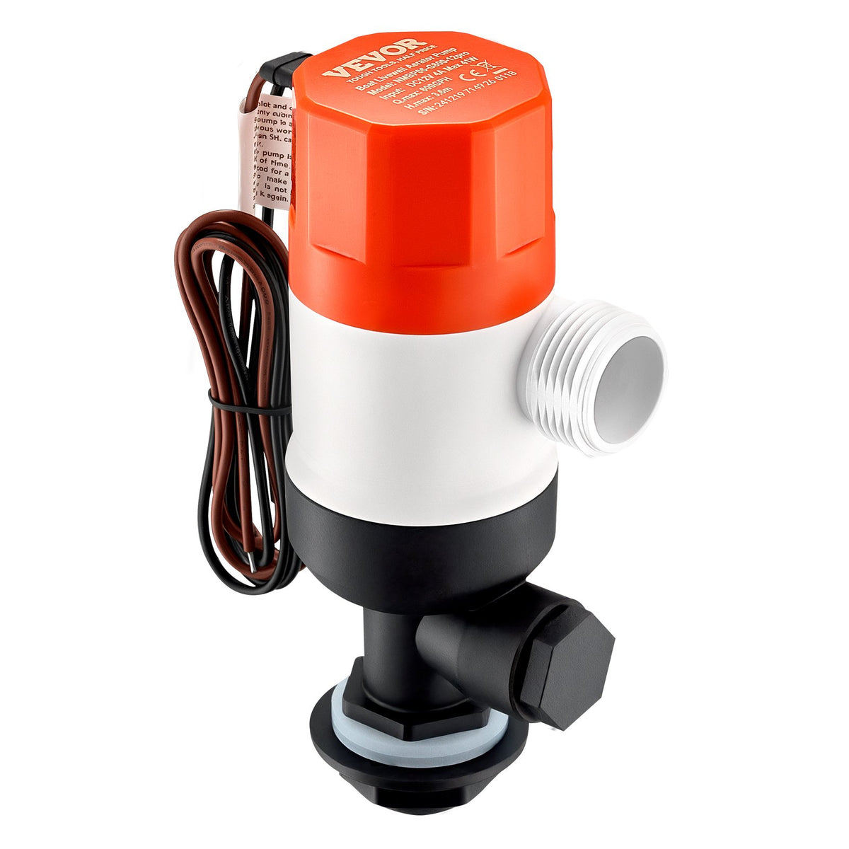 Livewell Pump for Boat, 12V 800 GPH Straight Livewell Aerator Pump with Dual Inlet, ABA Housing & Detachable V952-CYHSB800GPHZ0JYXRV9