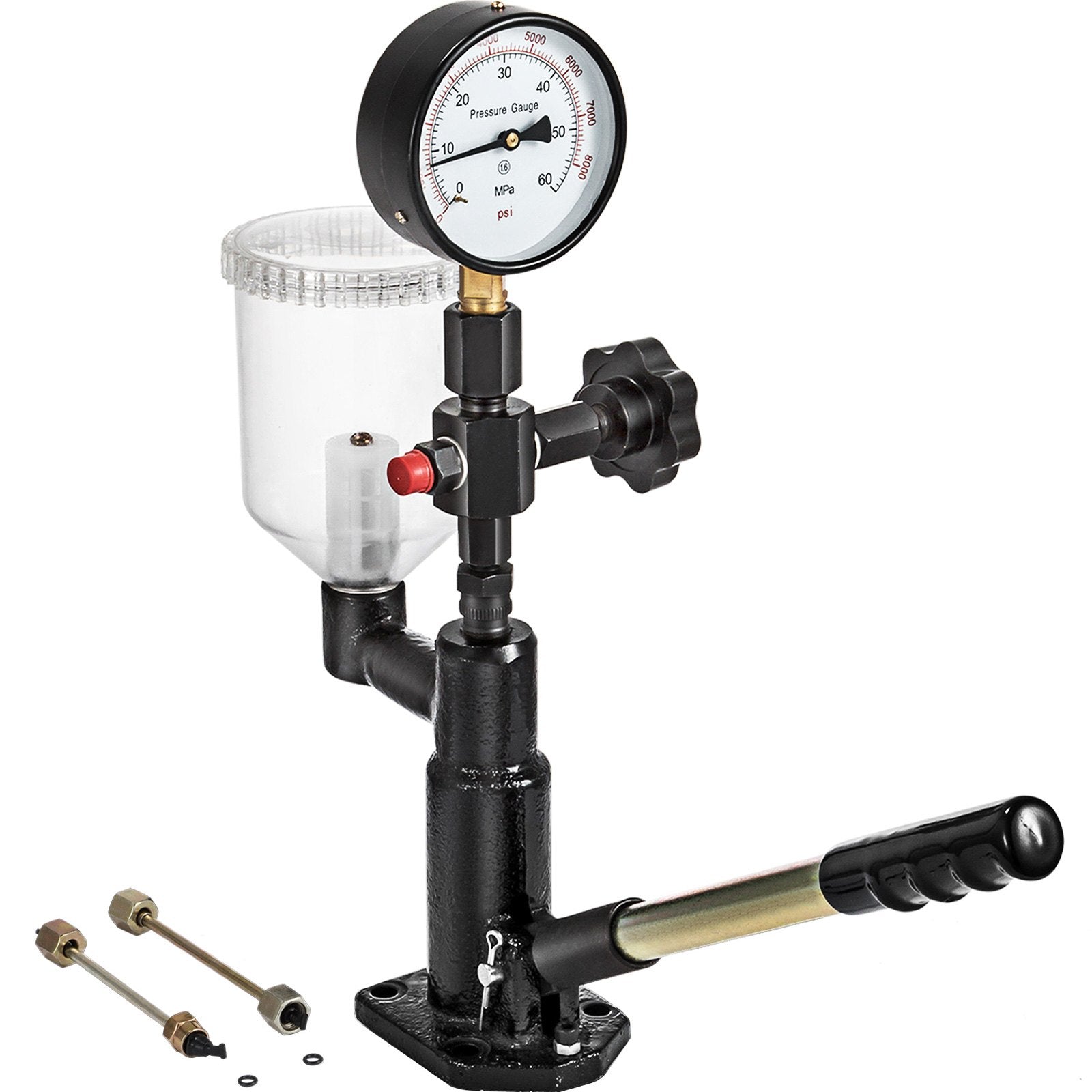Diesel Injector Nozzle Pressure Tester Dual scale Manometer Test Tool 0-600Bar (0-8000PSI) 60Mpa Test V952-CYJPYZJYQ00000001V0