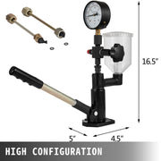 Diesel Injector Nozzle Pressure Tester Dual scale Manometer Test Tool 0-600Bar (0-8000PSI) 60Mpa Test V952-CYJPYZJYQ00000001V0
