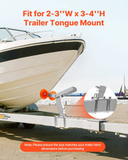 Boat Trailer Winch Stand with Roller, Adjustable Height 365-548 mm, Boat Winch Mount with U-Bolts for V952-CYJPZJZZJ00032G30001V0