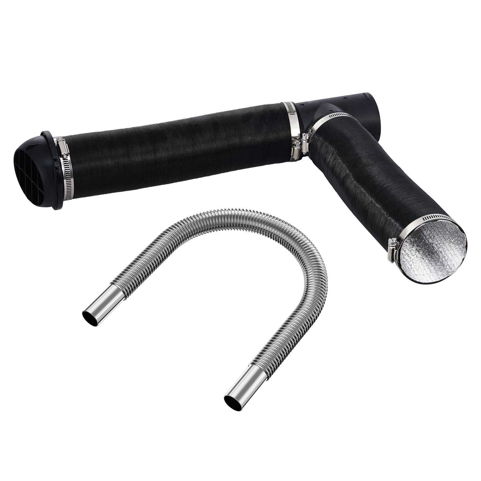 Diesel Heater Pipe Ducting Set, 3" Extendable Air Duct Hose, 1" Stainless Steel Exhaust Pipe, 2 Air Vents, V952-CYJRQPJ5KW8K2FCIDV0