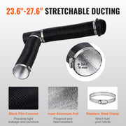 Diesel Heater Pipe Ducting Set, 3" Extendable Air Duct Hose, 1" Stainless Steel Exhaust Pipe, 2 Air Vents, V952-CYJRQPJ5KW8K2FCIDV0