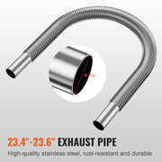 Diesel Heater Pipe Ducting Set, 3" Extendable Air Duct Hose, 1" Stainless Steel Exhaust Pipe, 2 Air Vents, V952-CYJRQPJ5KW8K2FCIDV0