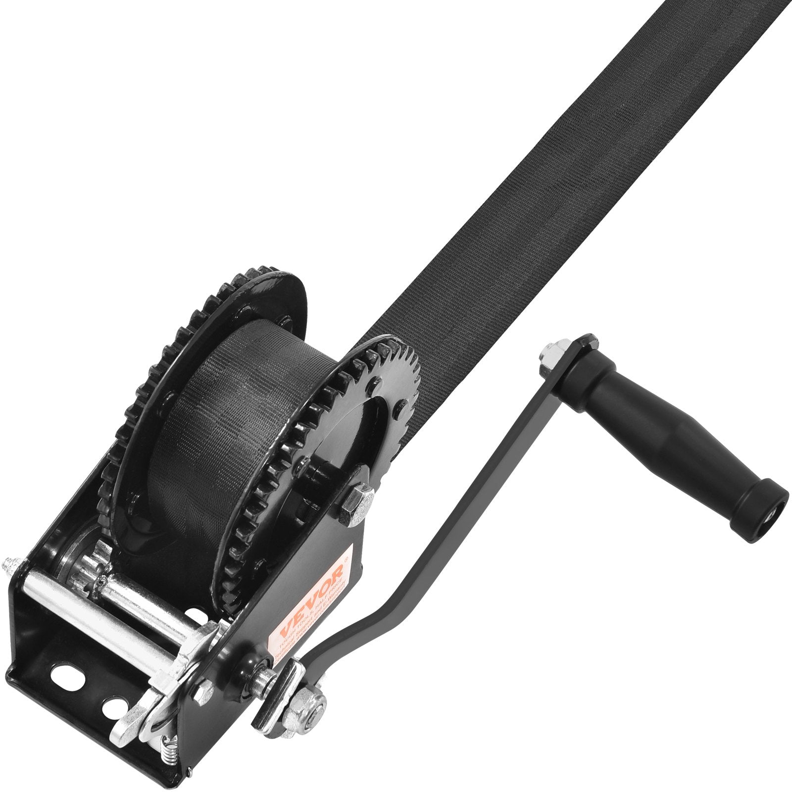 Hand Winch, 907.1 kg Pulling Capacity, Boat Trailer Winch Heavy Duty Rope Crank with 7 m Polyester Strap and V952-CYSDJP2000BDI2OUWV0