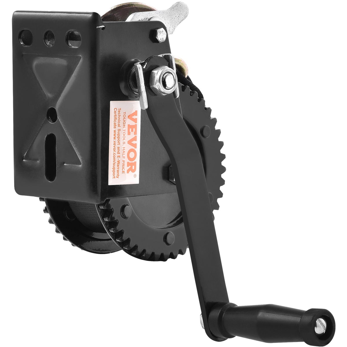 Hand Winch, 907.1 kg Pulling Capacity, Boat Trailer Winch Heavy Duty Rope Crank with 7 m Polyester Strap and V952-CYSDJP2000BDI2OUWV0