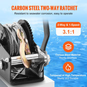Hand Winch, 362.8 kg Pulling Capacity, Boat Trailer Winch Heavy Duty Rope Crank with 10 m Steel Wire Cable V952-CYSDJP800BG0IYPD8V0