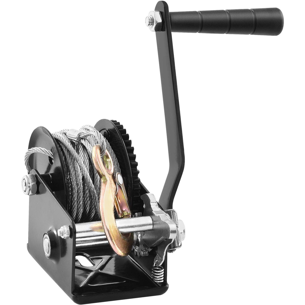 Hand Winch, 362.8 kg Pulling Capacity, Boat Trailer Winch Heavy Duty Rope Crank with 10 m Steel Wire Cable V952-CYSDJP800BG0IYPD8V0
