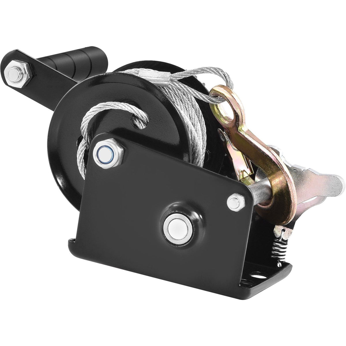 Hand Winch, 362.8 kg Pulling Capacity, Boat Trailer Winch Heavy Duty Rope Crank with 10 m Steel Wire Cable V952-CYSDJP800BG0IYPD8V0
