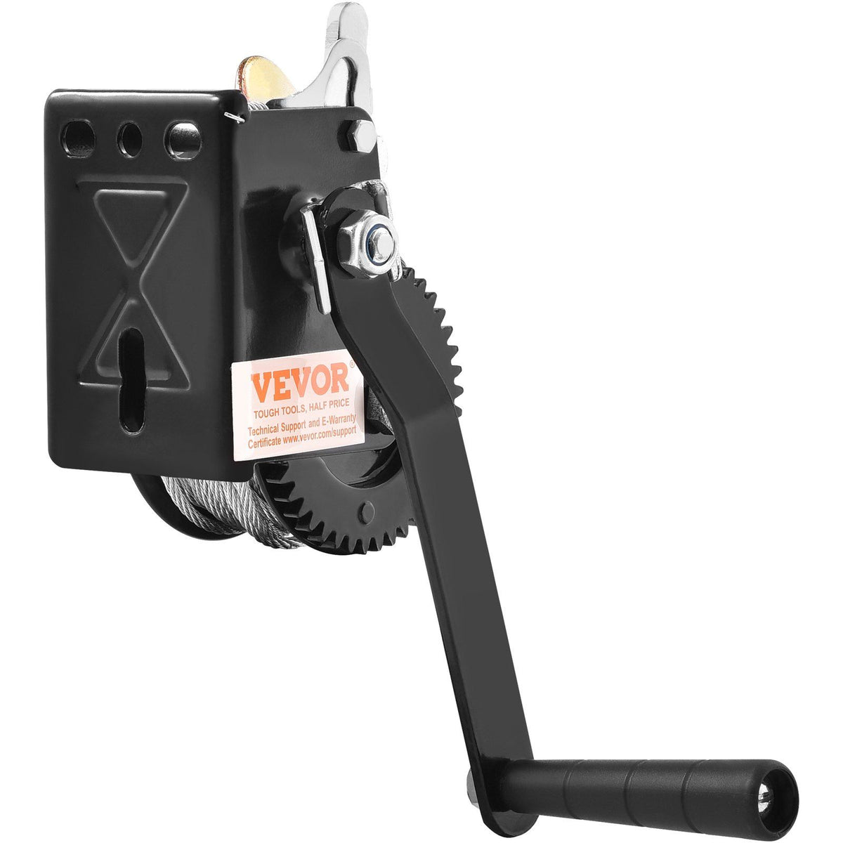 Hand Winch, 362.8 kg Pulling Capacity, Boat Trailer Winch Heavy Duty Rope Crank with 10 m Steel Wire Cable V952-CYSDJP800BG0IYPD8V0