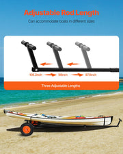 420lbs Boat Trailer Dolly Mover Adjustable Length with 15.7 in Pneumatic Tires V952-CYSDQYC420BH54A5OV0