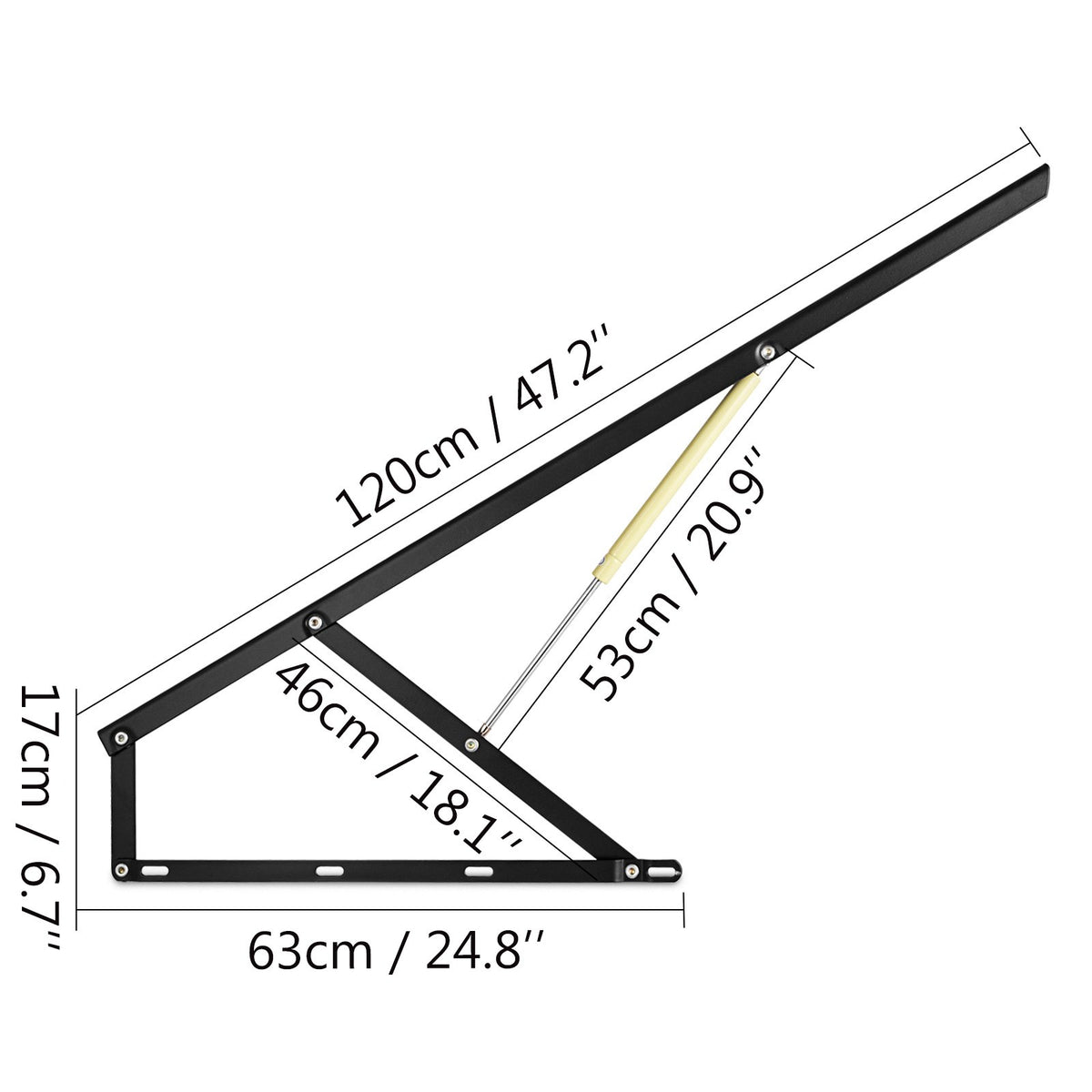 48" Bed Lift Hydraulic Mechanisms Kits For Sofa Bed Oriented Hardware Box V952-CYSJQB12000000001V0