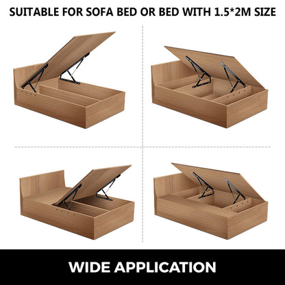 Pair of 5FT Pneumatic Mechanism Heavy Duty Gas Spring Kit for Box Bed Sofa Storage Space Saving DIY Project V952-CYSJQB15000000001V0