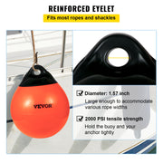 Boat Buoy Balls, 15"" Diameter Inflatable Heavy-Duty Marine-Grade PVC Marker Buoys, Round Boat Mooring Buoys, V952-CYXBCSB15INCH749JV0