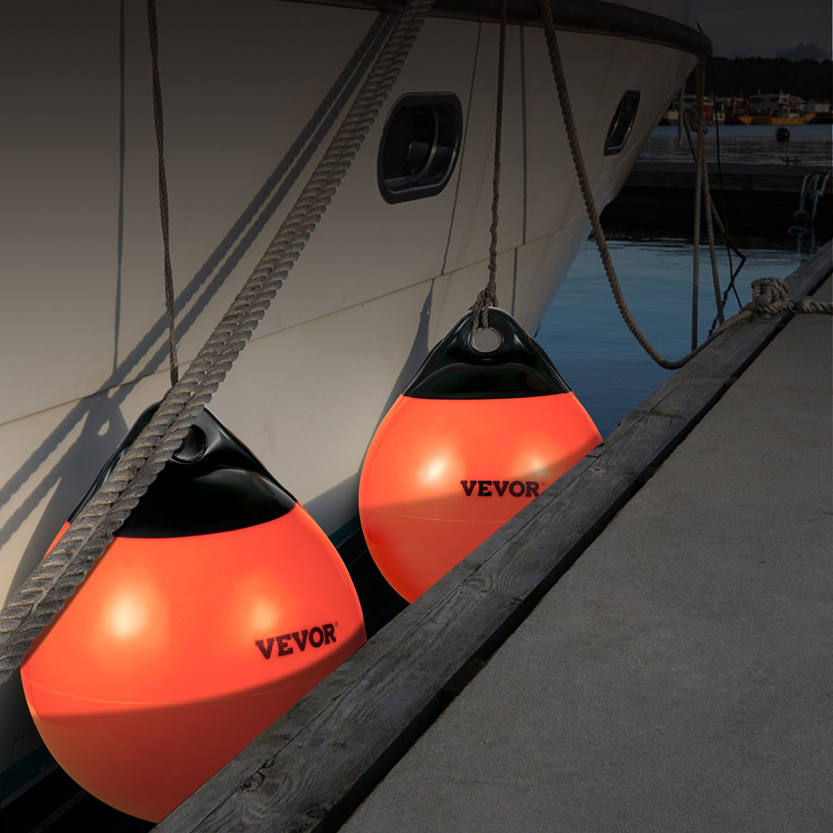 Boat Buoy Balls, 15"" Diameter Inflatable Heavy-Duty Marine-Grade PVC Marker Buoys, Round Boat Mooring Buoys, V952-CYXBCSB15INCH749JV0