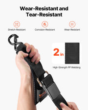 Retractable Ratchet Straps, 5.08 cm x 121.92 cm Ratchet Tie Down Straps with Security Lock S Hooks, 2 Pack V952-CYXJD2INCH4FUR48CV0