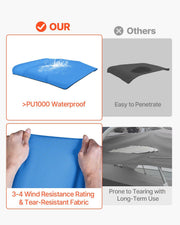 4 Bow Bimini Top Replacement Cover, 2440 mm Long, Durable 600D Marine Grade Waterproof Sun Shade Boat Canopy V952-CYZYPDPTHJ96U4ST1001V0