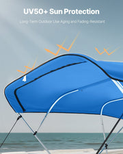 4 Bow Bimini Top Replacement Cover, 2440 mm Long, Durable 600D Marine Grade Waterproof Sun Shade Boat Canopy V952-CYZYPDPTHJ96U4ST1001V0