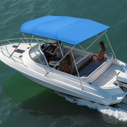 4 Bow Bimini Top Replacement Cover, 2440 mm Long, Durable 600D Marine Grade Waterproof Sun Shade Boat Canopy V952-CYZYPDPTHJ96U4ST1001V0