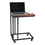 C Table, C Shaped Sofa Side Table with Metal Frame Rolling Casters, Portable C Shaped End Stand for Living V952-CZ1JT1CBHB208HKNP001V0
