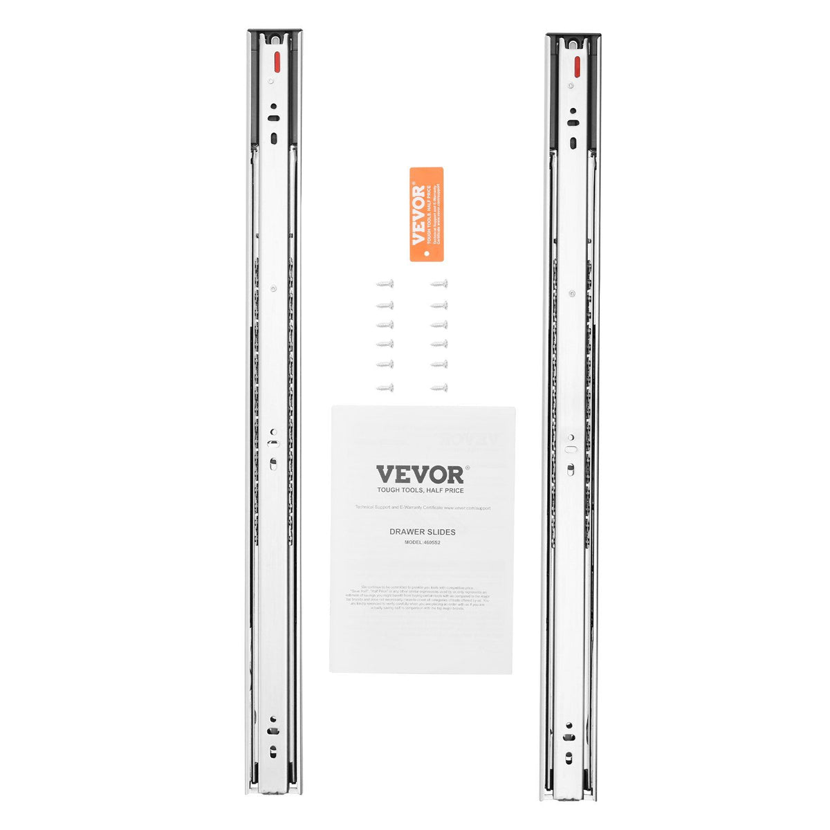 6 Pairs of 609.6mm Drawer Slides Side Mount Rails, Heavy Duty Full Extension Steel Track, Soft-Close V952-CZCJCTDG100L9BKQKV0