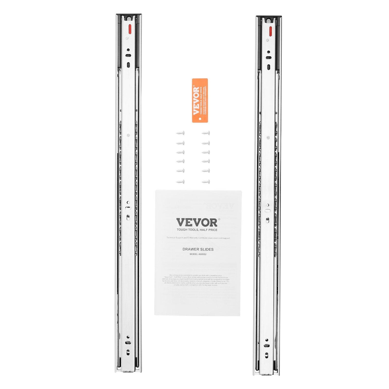10 Pairs of 609.6mm Drawer Slides Side Mount Rails, Heavy Duty Full Extension Steel Track, Soft-Close V952-CZCJCTDG100L9KG10V0
