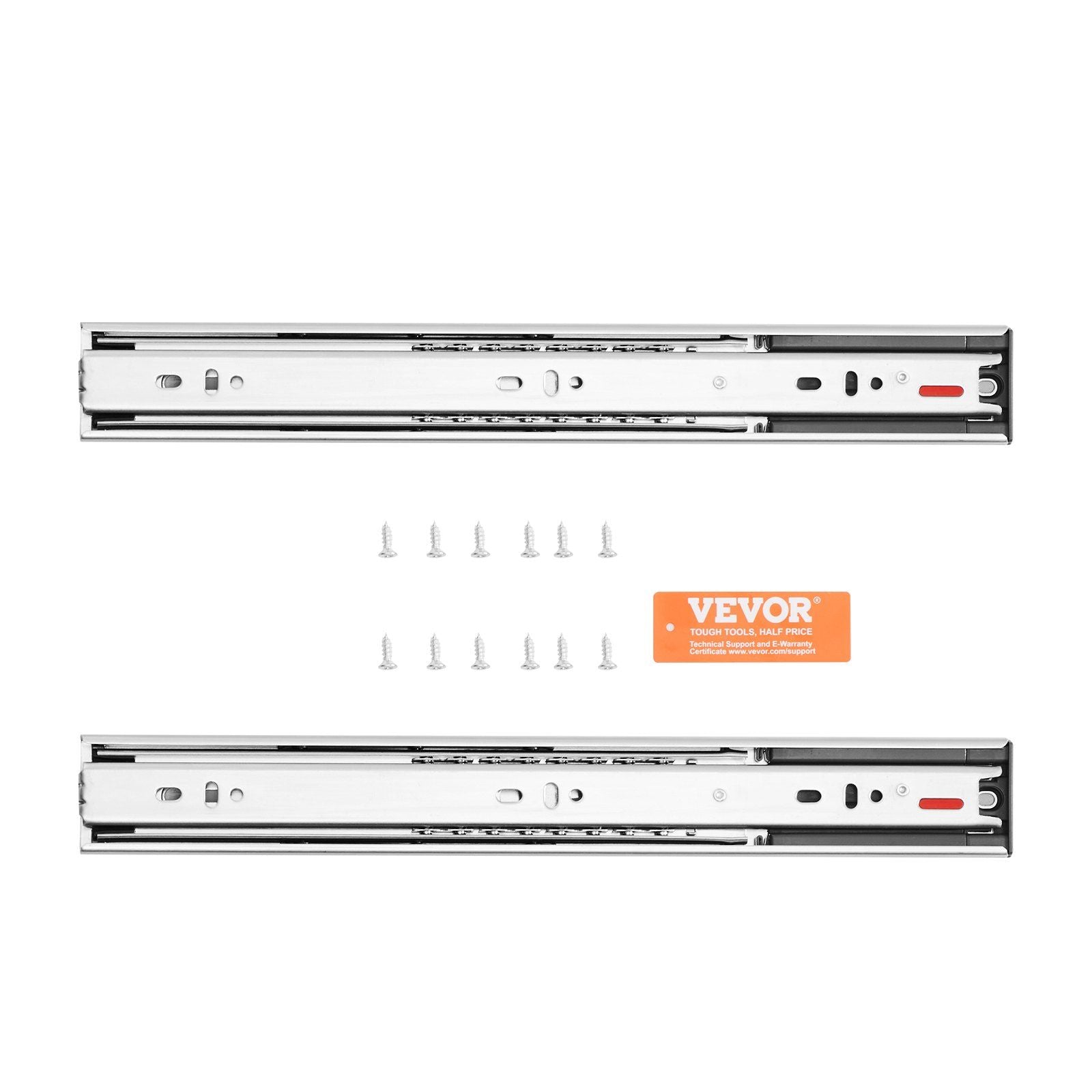 6 Pairs of 558.8mm Drawer Slides Side Mount Rails, Heavy Duty Full Extension Steel Track, Soft-Close V952-CZCJCTDG100LF91G5V0