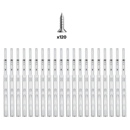 Drawer Slides, 20 inch, 10 Pairs Full Extension Ball Bearing Cabinet Rails, 100 LB Load Capacity Heavy Duty V952-CZCJCTDG100LPZMLNV0