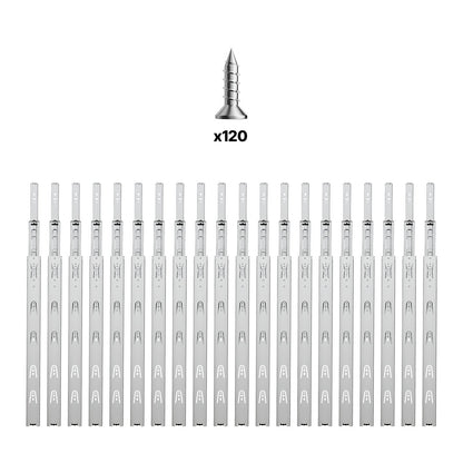 Drawer Cabinet Slides Side Mount 22 inch 10 Pairs 100 LB Load Replacement V952-CZCJCTDG100LW77EDV0