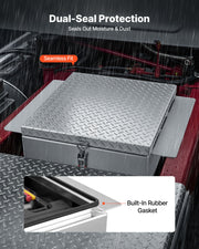 Truck Bed Tool Box, Heavy Duty Aluminum Tool Box with Diamond Plate, Storage Toolbox Chest Organizer Supports V952-CZGJX22INCHYB90W5001V0