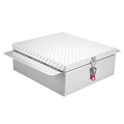 Truck Bed Tool Box, Heavy Duty Aluminum Tool Box with Diamond Plate, Storage Toolbox Chest Organizer Supports V952-CZGJX22INCHYB90W5001V0