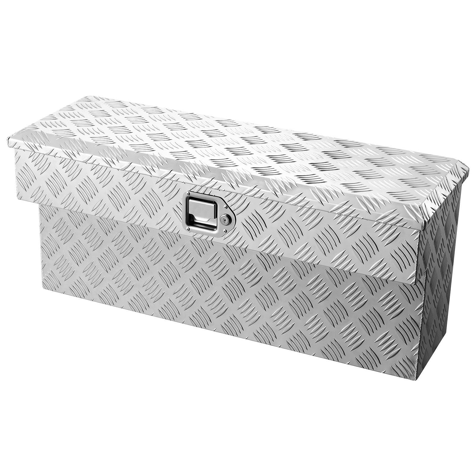 Truck Bed Tool Box, Heavy Duty Aluminum Tool Box with Tread Patterns, Storage Toolbox Chest Organizer with V952-CZGJX33INCHY6ZBO7001V0