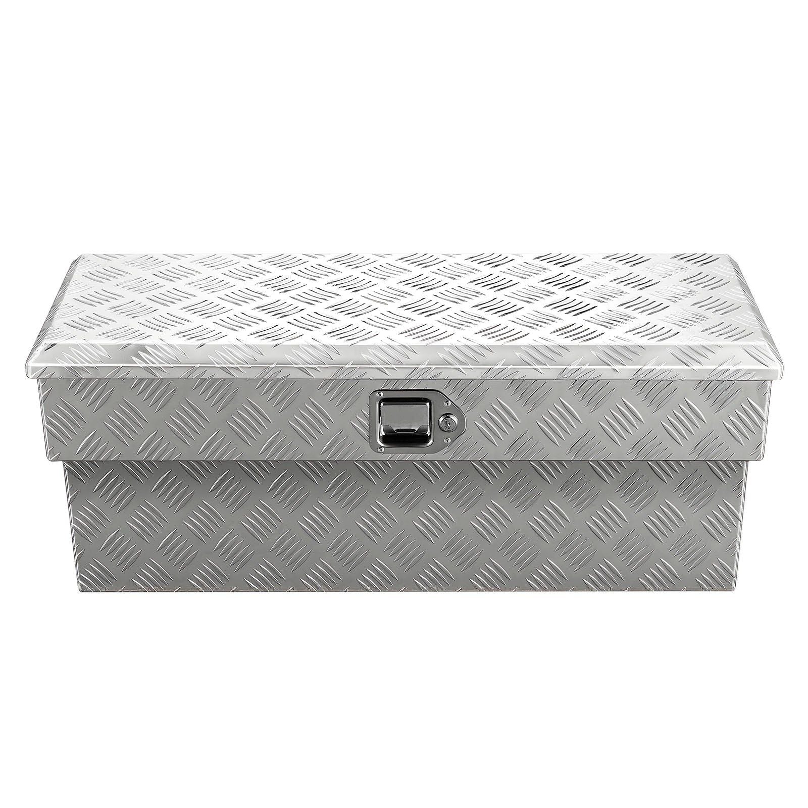 Truck Bed Tool Box, Heavy Duty Aluminum Tool Box with Tread Patterns, Storage Toolbox Chest Organizer with V952-CZGJX33INCHY6ZBO7001V0