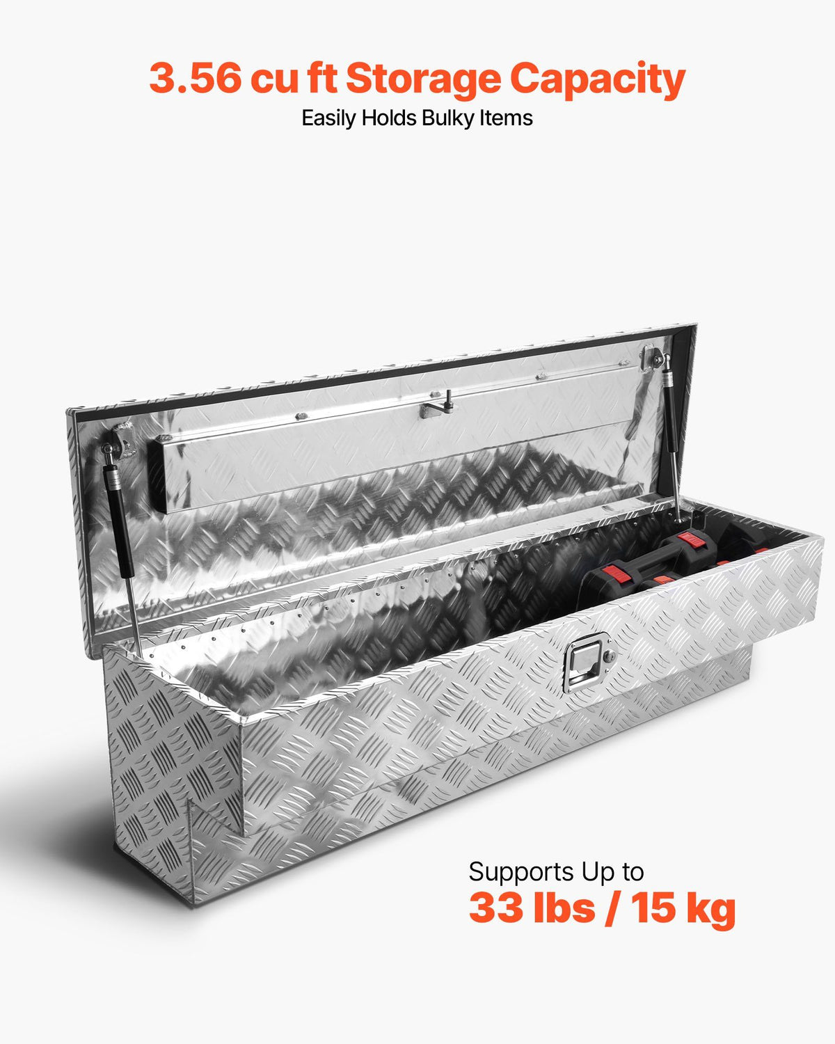 Truck Bed Tool Box, Heavy Duty Aluminum Tool Box with Tread Patterns, Storage Toolbox Chest Organizer with V952-CZGJX48INCHYG7NXK001V0