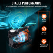 12V Air Compressor Heavy Duty 150PSI Offroad Air Compressor Portable Truck Tire Inflator 6.0CFM Air Pump for V952-CZKQ12V150PSIOQUPV9
