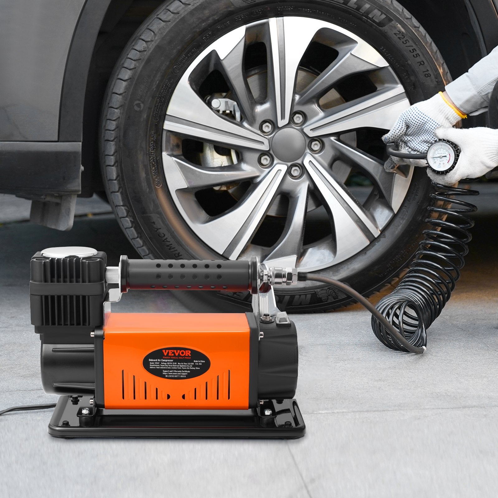 12V Air Compressor Heavy Duty 150PSI Offroad Air Compressor Portable Truck Tire Inflator 6.0CFM Air Pump for V952-CZKQ12V150PSIOQUPV9