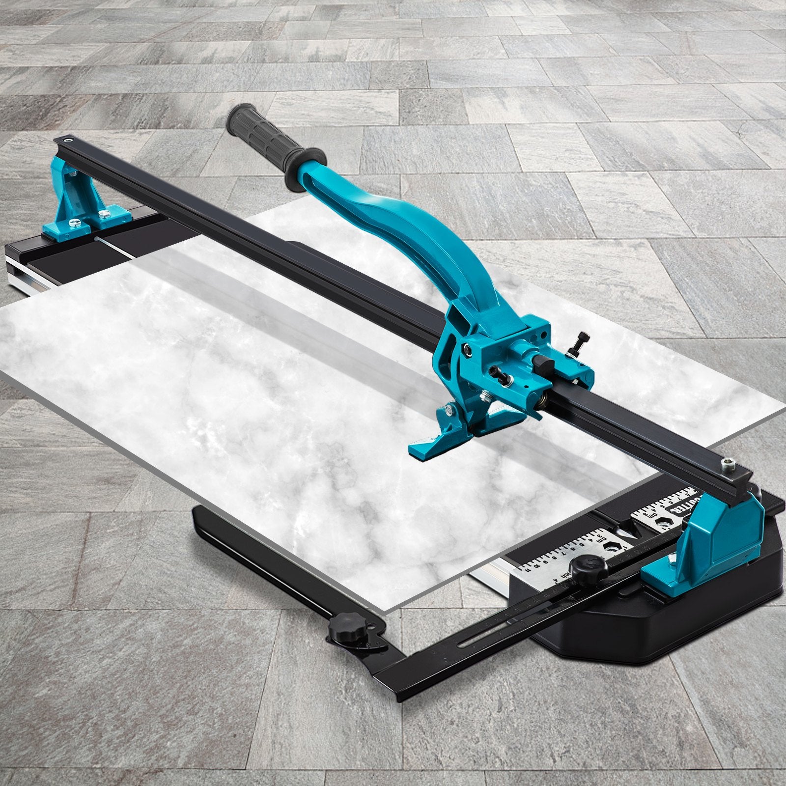 Tile Cutter 24in Cutting Tool w/ Laser Guide Single Rail Double Brackets V952-CZQGJ600MMSDDGDZCV0