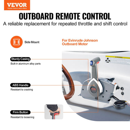 Boat Throttle Control, 5006180 Side-Mounted Outboard Remote Control Box for Evinrude Johnson, Marine Throttle V952-CZSCYMKZQEVIMZ0MCV9