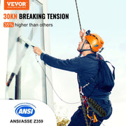 Vertical Lifeline Assembly 0.55'' x 100' Fall Protection Rope 30 KN ANSI V952-CZSMXHHXWS105HEJUV0