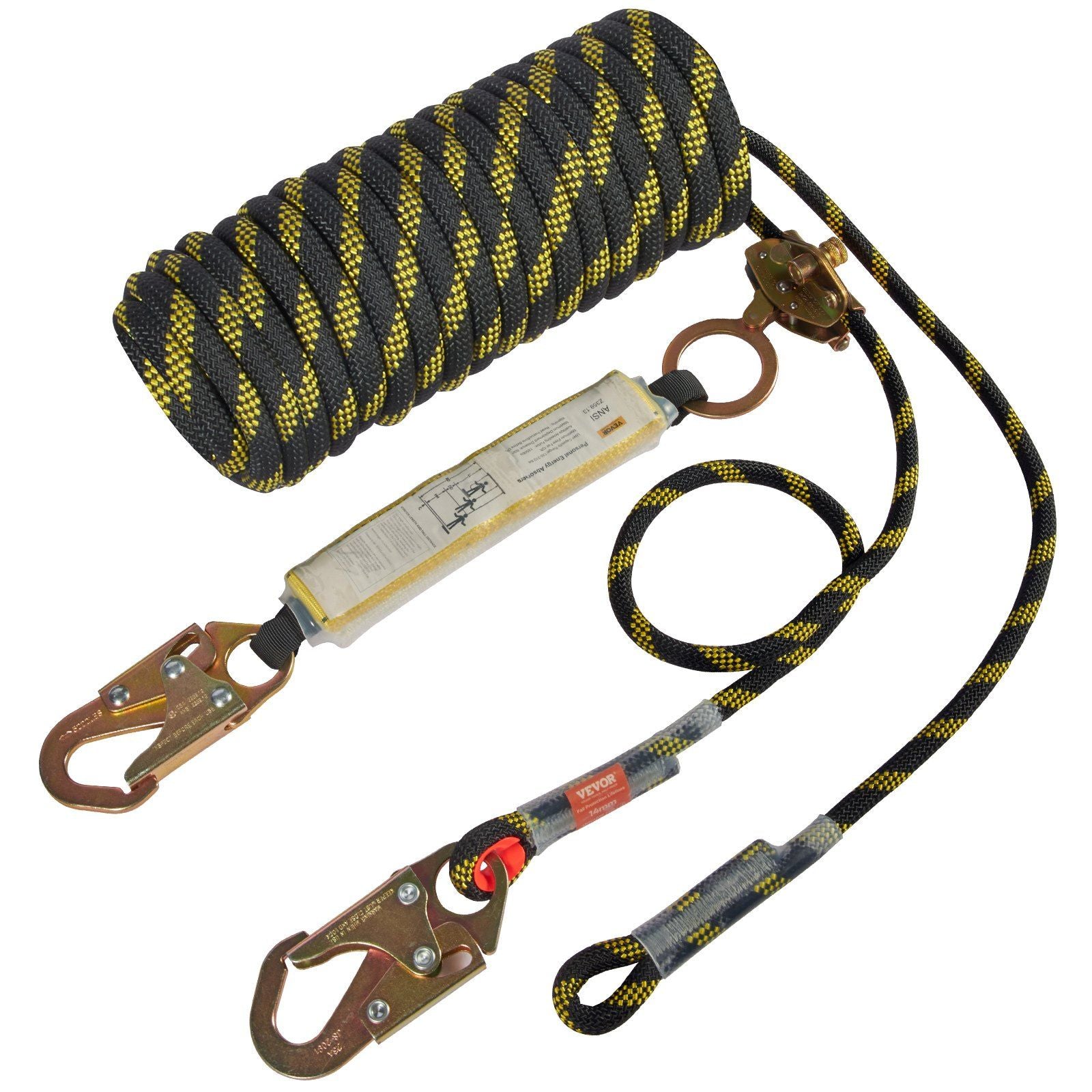 Vertical Lifeline Assembly 0.55'' x 100' Fall Protection Rope 30 KN ANSI V952-CZSMXHHXWS105HEJUV0