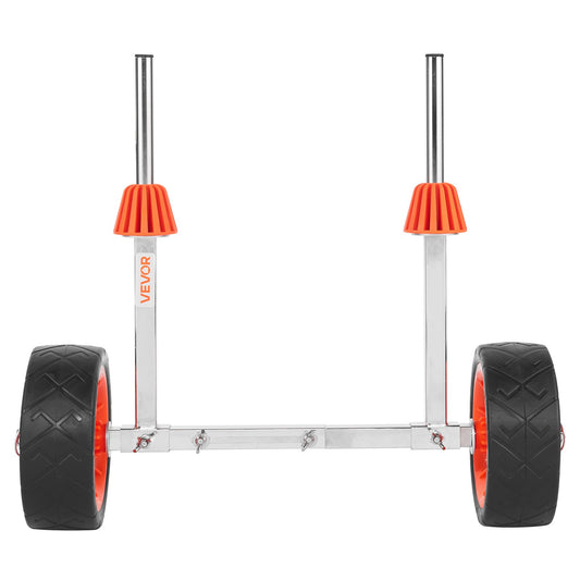 Kayak Cart, 113.4 kg Load Capacity, Canoe Cart Dolly with 19.1 cm Solid Rubber Tires & Kickstand, Assembles & V952-CZSPHTTC8INC8AUKV001V0