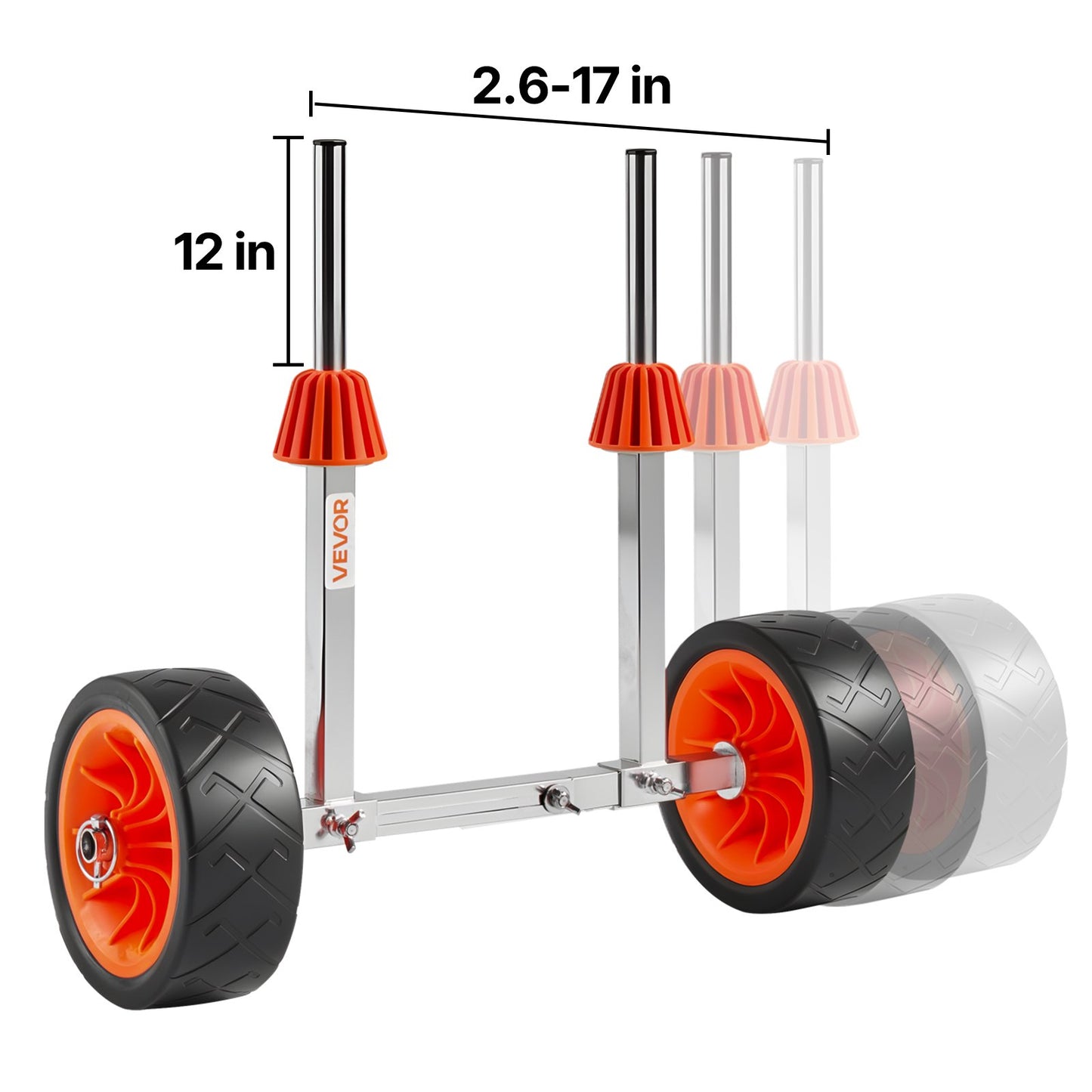 Kayak Cart, 113.4 kg Load Capacity, Canoe Cart Dolly with 19.1 cm Solid Rubber Tires & Kickstand, Assembles & V952-CZSPHTTC8INC8AUKV001V0