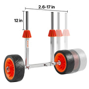 Kayak Cart, 113.4 kg Load Capacity, Canoe Cart Dolly with 19.1 cm Solid Rubber Tires & Kickstand, Assembles & V952-CZSPHTTC8INC8AUKV001V0