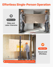 Drywall Lift, Heavy-Duty 68 kg Sheetrock Hoist for Wall Installation, One Person Drywall Installation, V952-CZSSJHS150LB9KSBM001V0