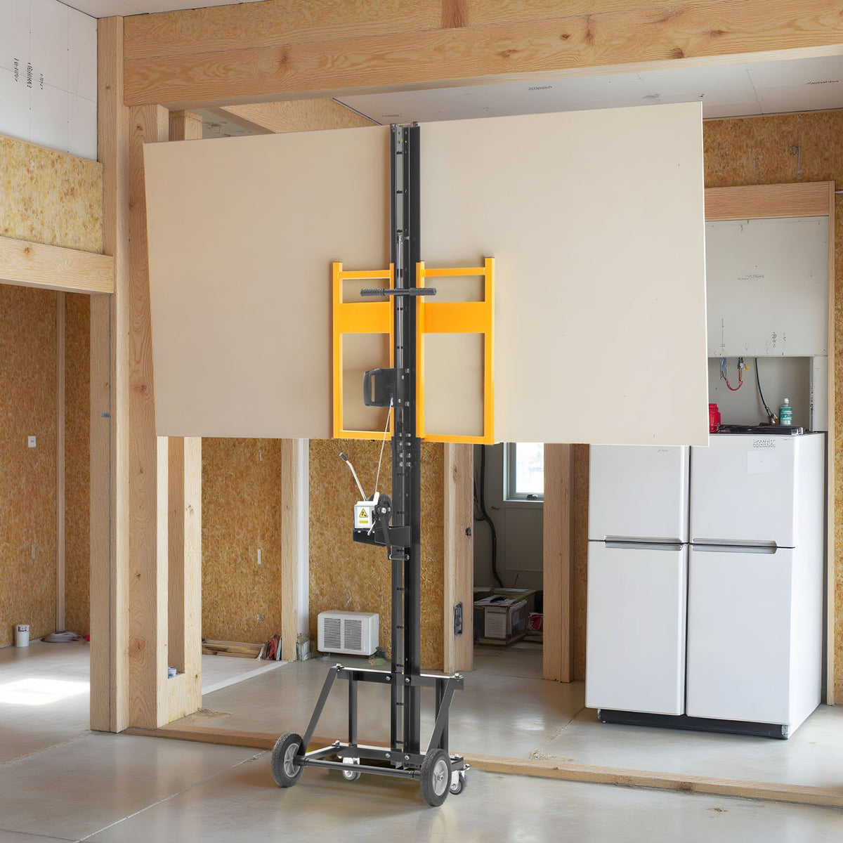 Drywall Lift, Heavy-Duty 68 kg Sheetrock Hoist for Wall Installation, One Person Drywall Installation, V952-CZSSJHS150LB9KSBM001V0