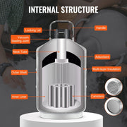 Liquid Nitrogen Tank, 10 L Aluminum Alloy Liquid Nitrogen Container, LN2 Tank Dewar with 6 Canisters and V952-CZXYDG10L000IEX2HV0