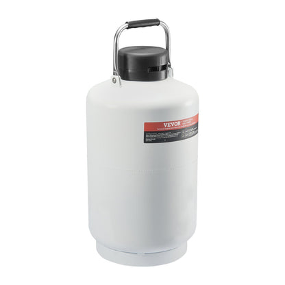 Liquid Nitrogen Tank, 10 L Aluminum Alloy Liquid Nitrogen Container, LN2 Tank Dewar with 6 Canisters and V952-CZXYDG10L000IEX2HV0